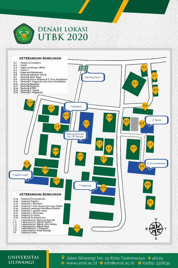 Pemberitahuan Tata Tertib Dan Denah Lokasi UTBK 2020 Di Universitas ...